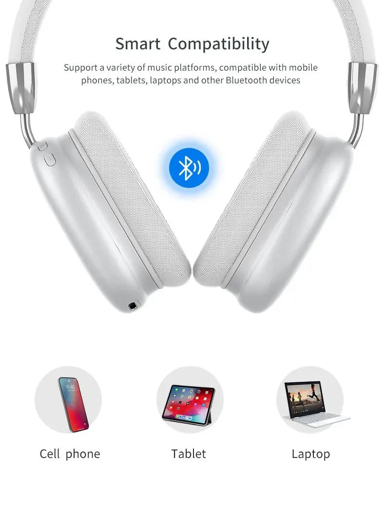 Multi-Color P9 Stereo Wireless Bluetooth Headset