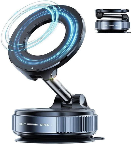Aero-Grip Magnetic Car Mount | Strong Suction, Adjustable Arm For ( Android & iPhone)