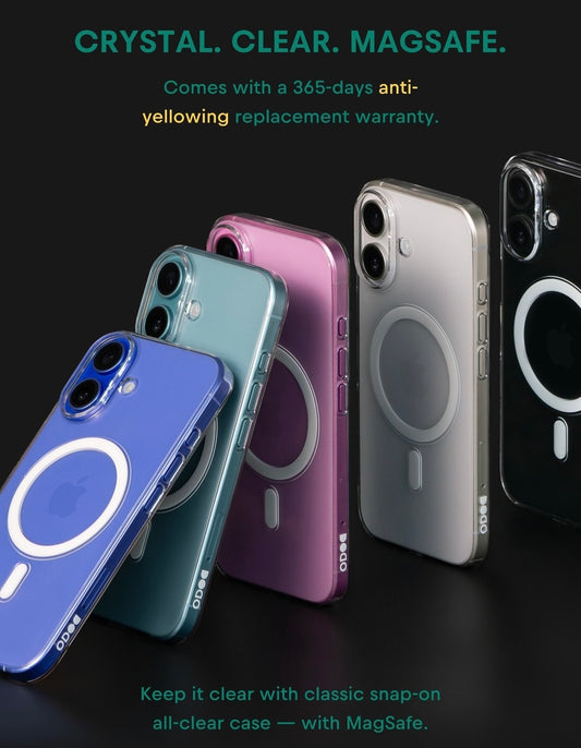 Spigen Ultra Hybrid Anti Yellow T MagFit Back Cover Case For All iPhone